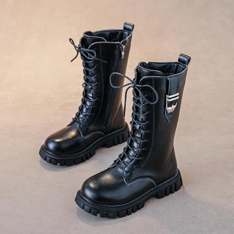 Bottes élégantes à fermeture éclair pour bébé fille, bottes décontractées à la mode, bout rond, seme
