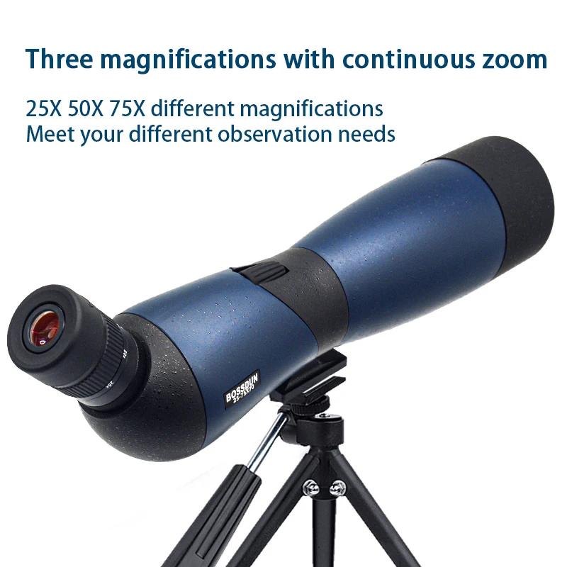 25-75x70 longue-vue Zoom monoculaire BAK4 prisme télescope étanche pour tir cible observation des oi