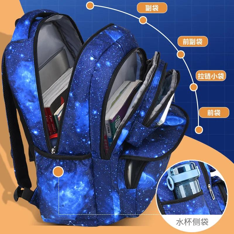Sac à dos pour enfants mode ciel étoilé enfants sacs d'école imperméables pour garçons filles sac à