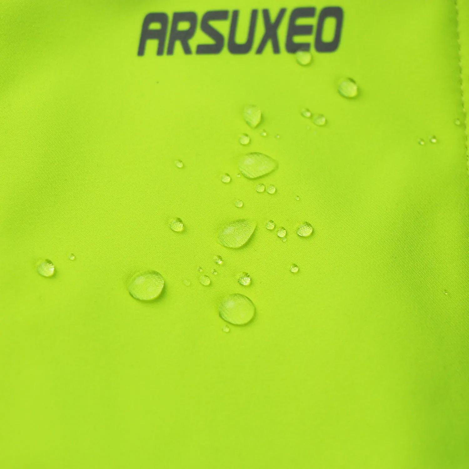 ARSUXEO hommes hiver veste de cyclisme thermique polaire Softshell coupe-vent imperméable respirant