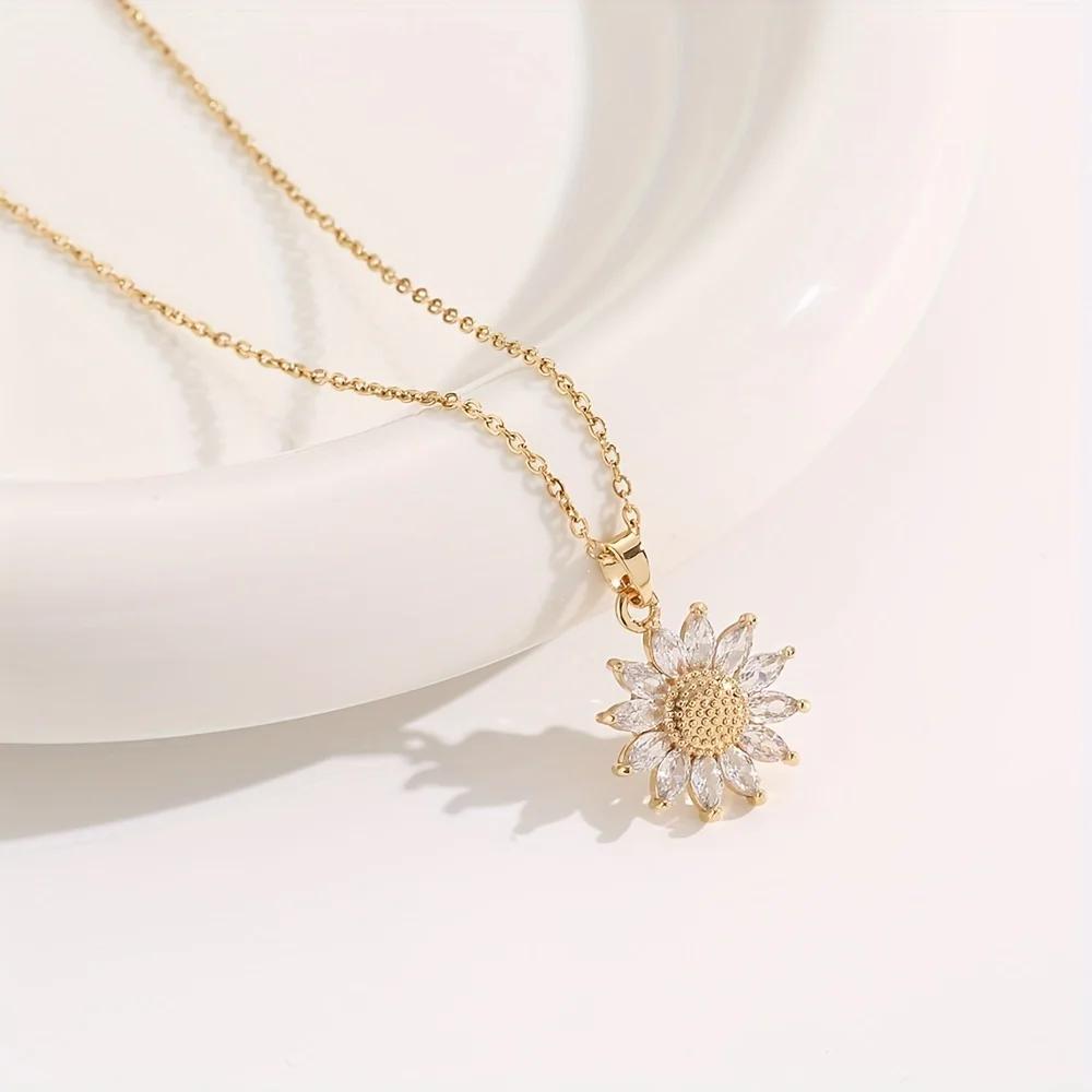 Coffret cadeau élégant collier tournesol - Celébrez l'amour, la fidélité