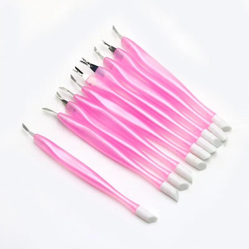 Outils de manucure et pédicure en acier inoxydable, poussoir de vernis à ongles gel UV, tondeuse à 2