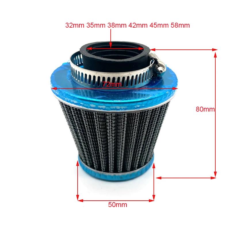 1 pièces universel 32mm 35mm 38mm 42mm 45mm 58mm tête de champignon carburateur filtre à Air nettoya