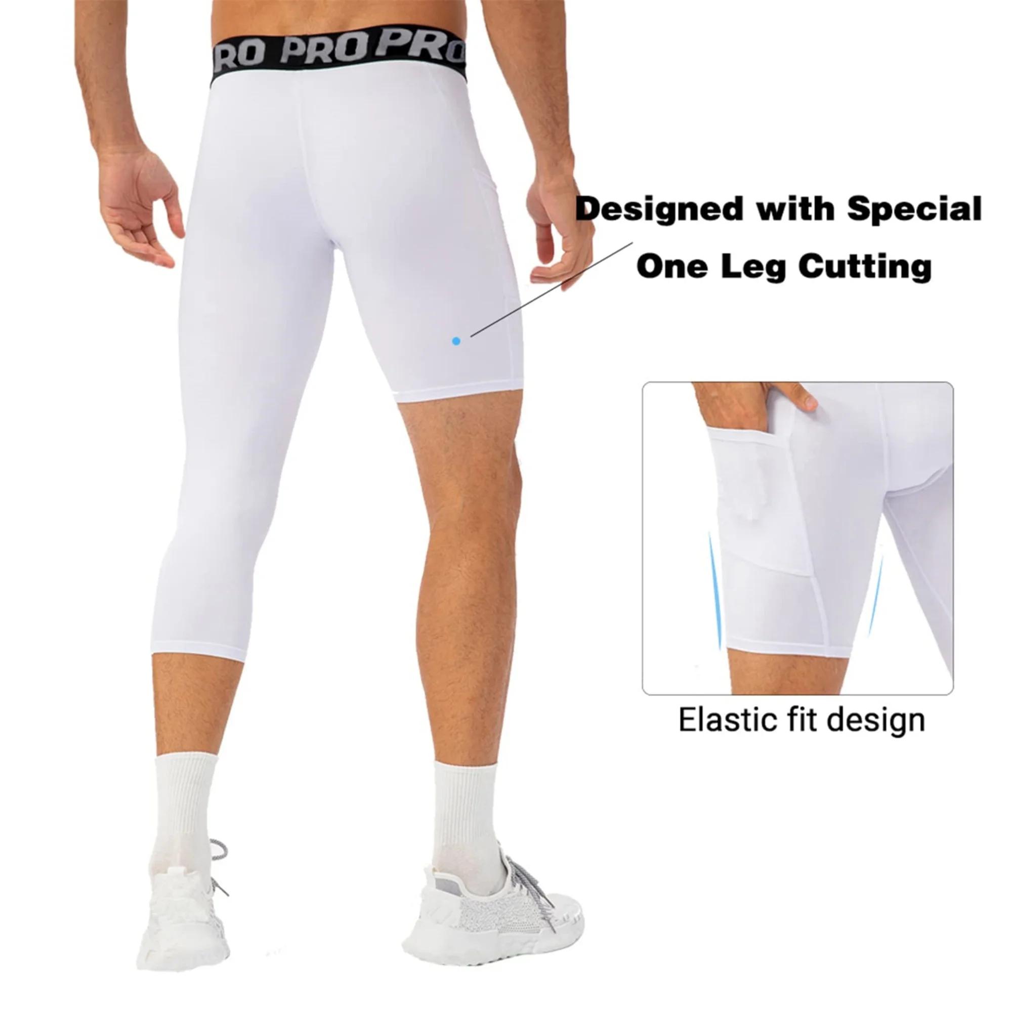 Collants de Compression à une jambe, pour basket-ball, manches de jambe, Capri, couche de Base athlé
