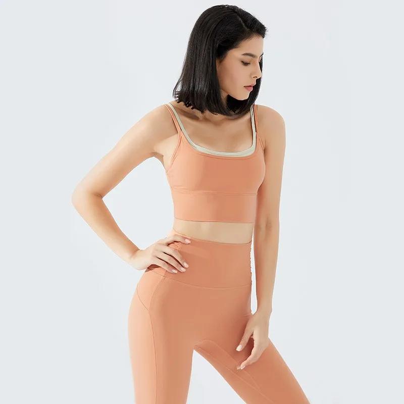 Soutien-gorge de Sport pour femmes gilet de gymnastique Yoga beauté noir bustier tubulaire course so