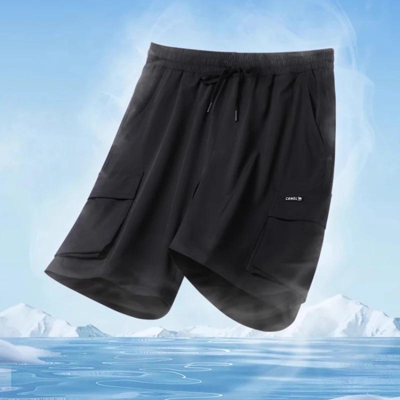 GOLDEN CAMEL Short d'été pour homme Short de travail à vent rapide Absorbant l'humidité Short de spo