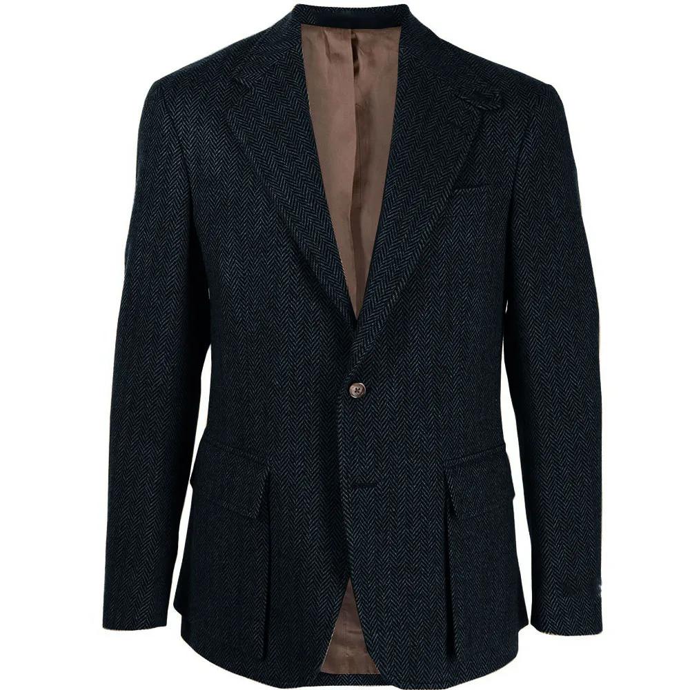 Élégant homme robe vestes hommes costume hommes nouvelle veste à chevrons affaires décontracté simpl