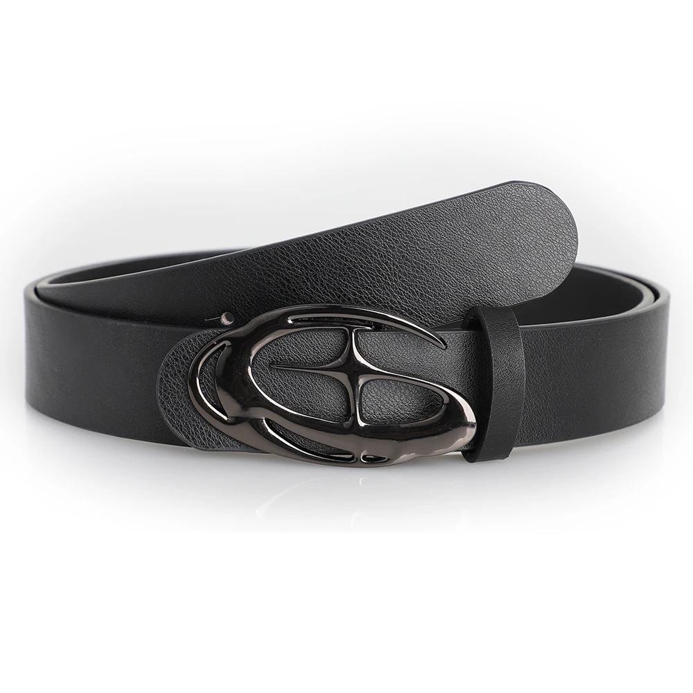 Ceinture Punk à boucle d'aiguille en alliage géométrique pour hommes et femmes, accessoire tendance