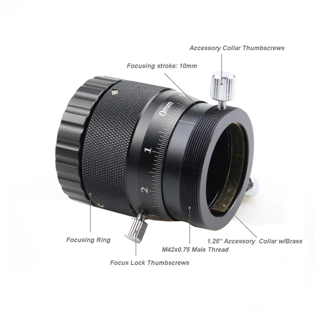 Nouveau focalisateur hélicoïdal Double 1.25 "de haute précision pour télescope/focalisateur et porté
