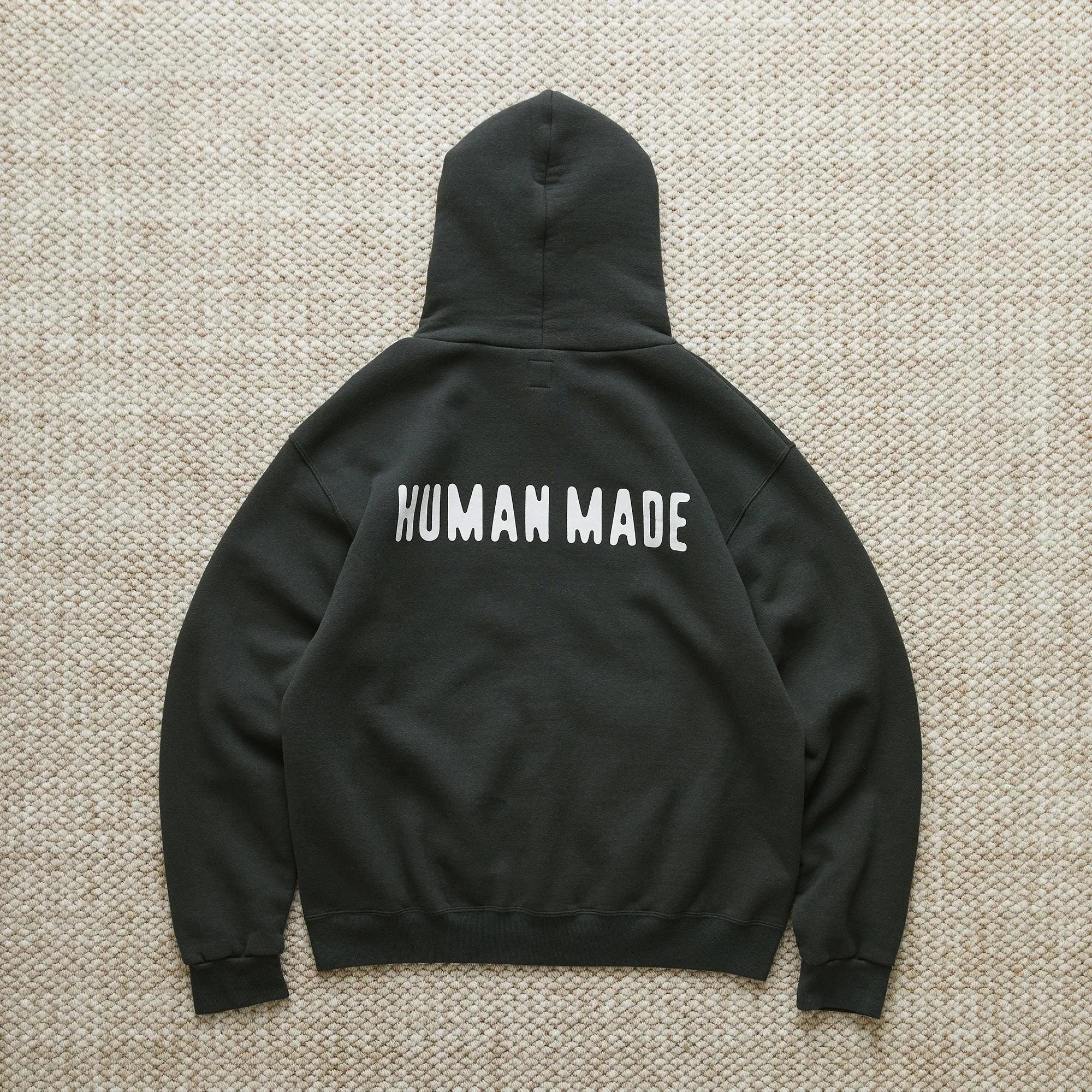 HUMAN MAND CLASS 25SS Nissan Love Sweat à capuche ample et décontracté avec fermeture éclair