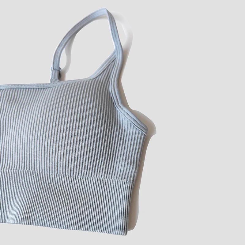 Soutien-gorge dos nu Sexy sans couture pour femmes, sous-vêtement, débardeur court, Yoga, Gym, Fitne