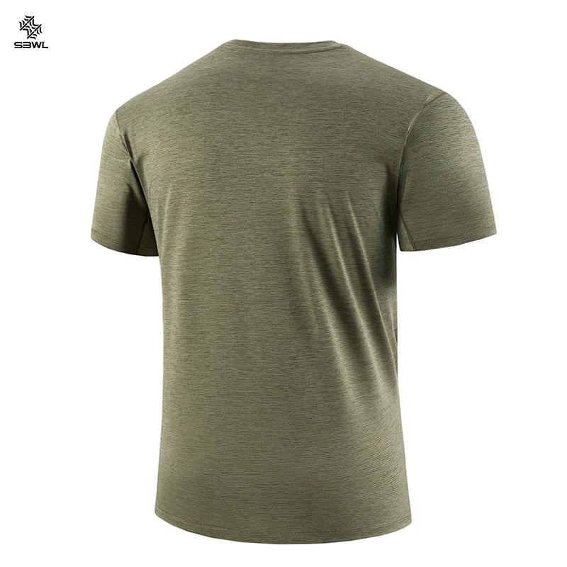 SBWL mode football style hommes en plein air course fitness ample à manches courtes T-shirt respiran