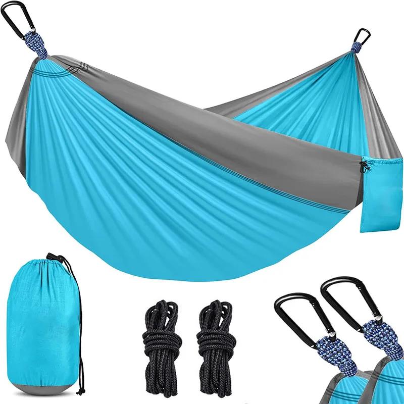 Hamac de Camping, hamacs portables avec sangles d'arbre, sac de transport attaché, parfait pour l'ex
