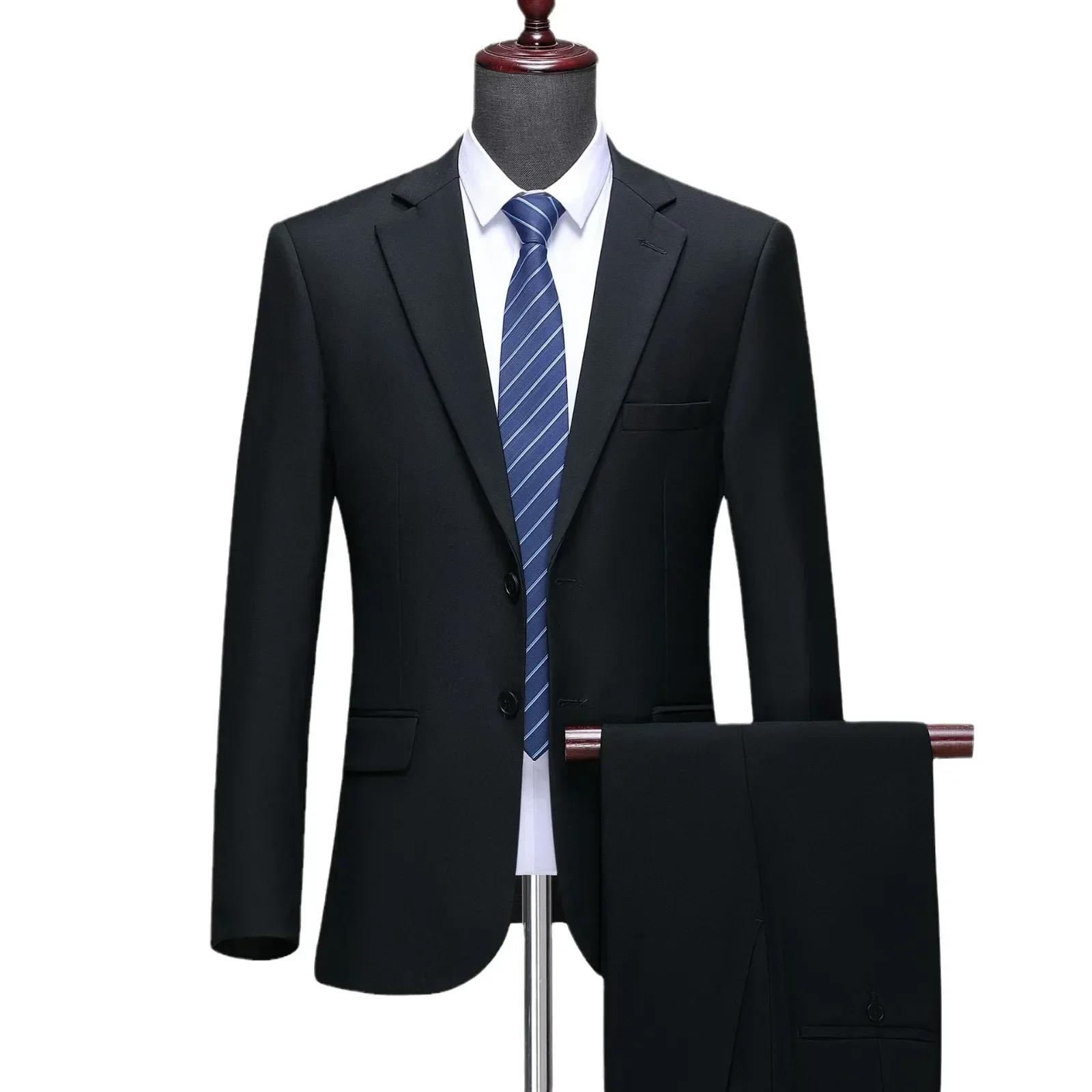 S-8XL trempée (Blazer + fj) Chemise décontractée de gentleman pour le travail, coupe couvertes, mari
