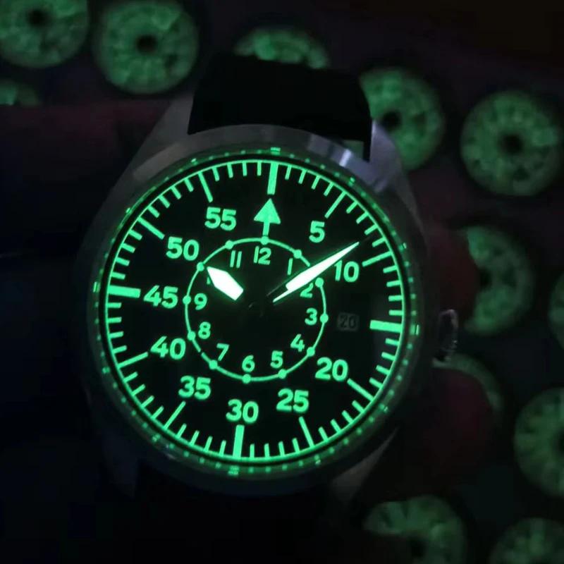 Flieger Montre pilote A Type B aviateur champ automatique Reloj Piloto Relogio Montre-bracelet mécan