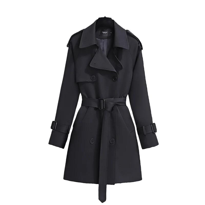 Coupe-vent de Style britannique pour femmes, Streetwear, Trench-coat à Double boutonnage, vestes kak