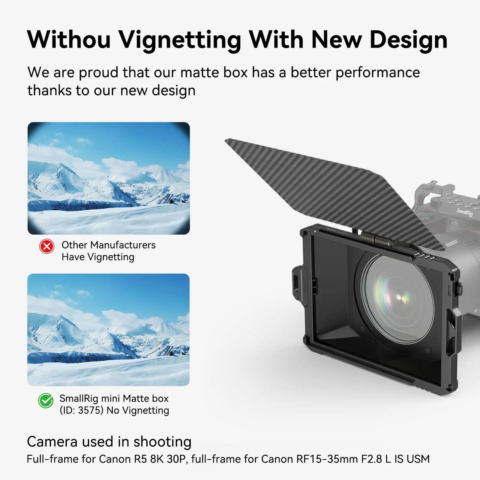 SmallRig Mini Matte Box Lite pour appareils photo reflex numériques et sans miroir empêche la lumièr