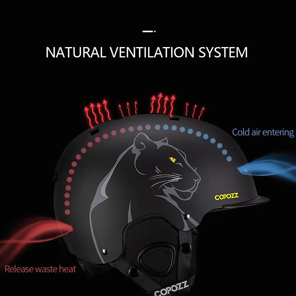 Casque de ski COPOZZ unisexe anti-impact - Certifié sécurité neige pour adultes et enfants snowboard