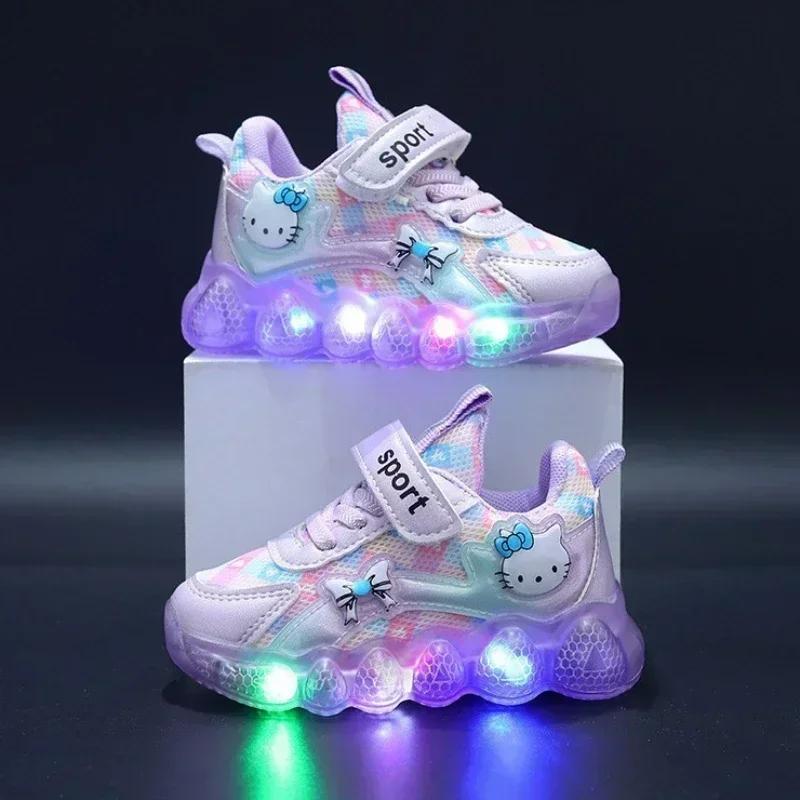Sanrio Hello Kitty Girl Kawaii Shine Sneakers, chaussures décontractées antidérapantes pour étudiant