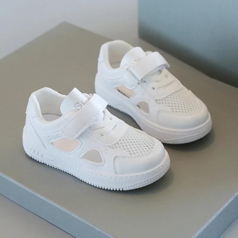 Chaussures Blanches pour Enfants 2026 – Sandales d'Été Designer Respirantes pour Garçons, Chaussures