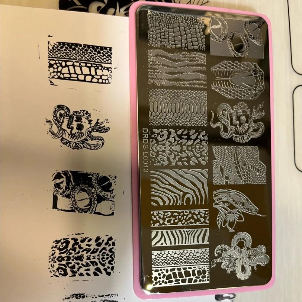 Plaques d'estampage pour ongles 12x6cm, modèle d'estampage pour Nail Art à rayures en marbre françai