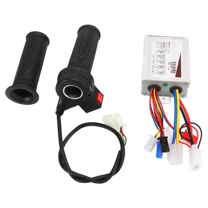 Contrôleur de moteur de vélo électrique 12V/24V/36V 500W brossé et 3 poignées d'accélérateur pour vé