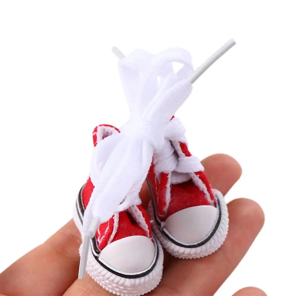 Chaussures de poupée 3.5CM, Mini chaussures de poupée mignonnes, chaussures en toile Denim pour poup