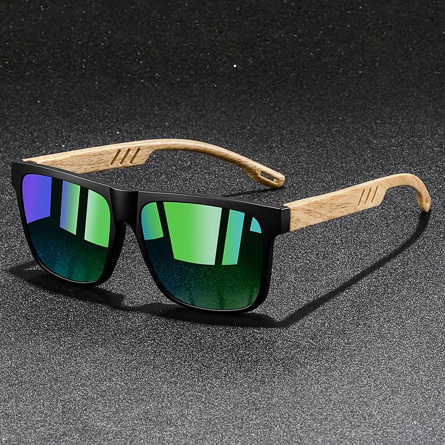 Mode Vintage carré cadre carré lunettes de soleil hommes femmes pêche conduite homme marque de luxe