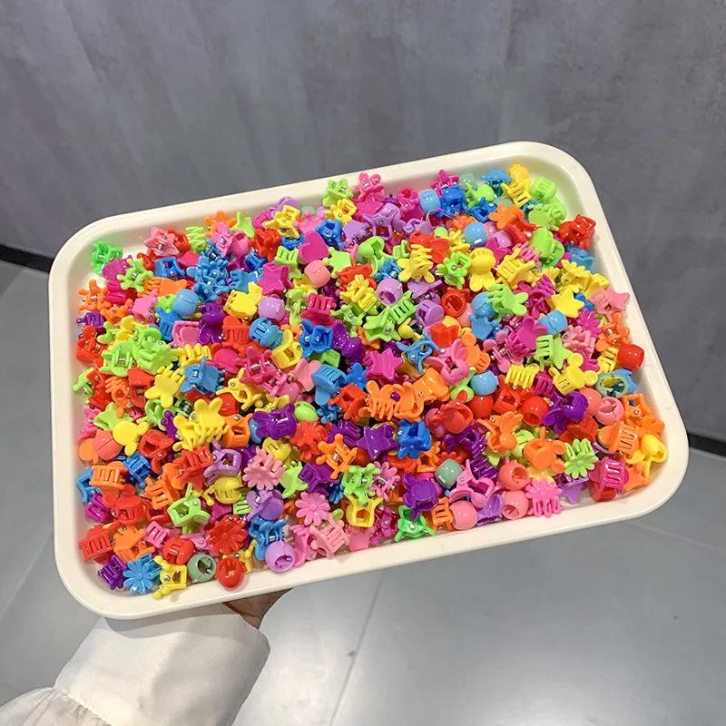 50pcs filles mignon coloré fleur étoile couronne petites griffes de cheveux beaux cheveux décorer pi
