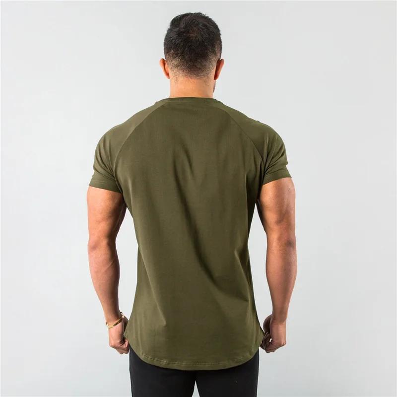 Fitness T-Shirt hommes musculation à manches courtes Sport course T-shirt hommes vêtements de Sport