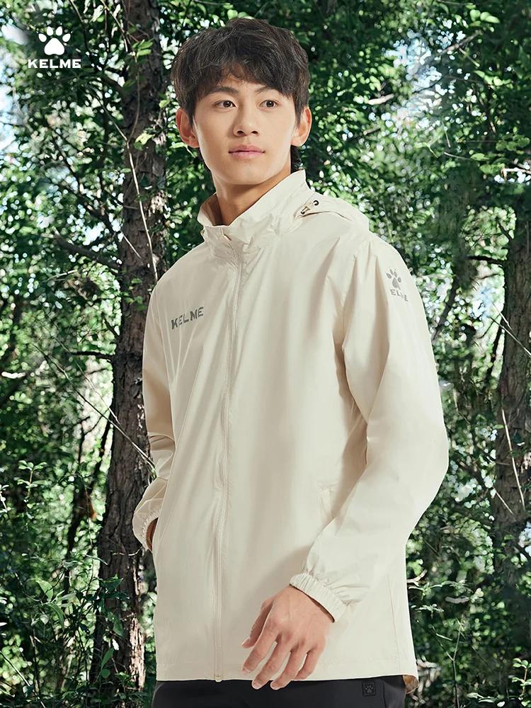 Veste coupe-vent homme imperméable pour football et running - Entraînement extérieur toutes saisons