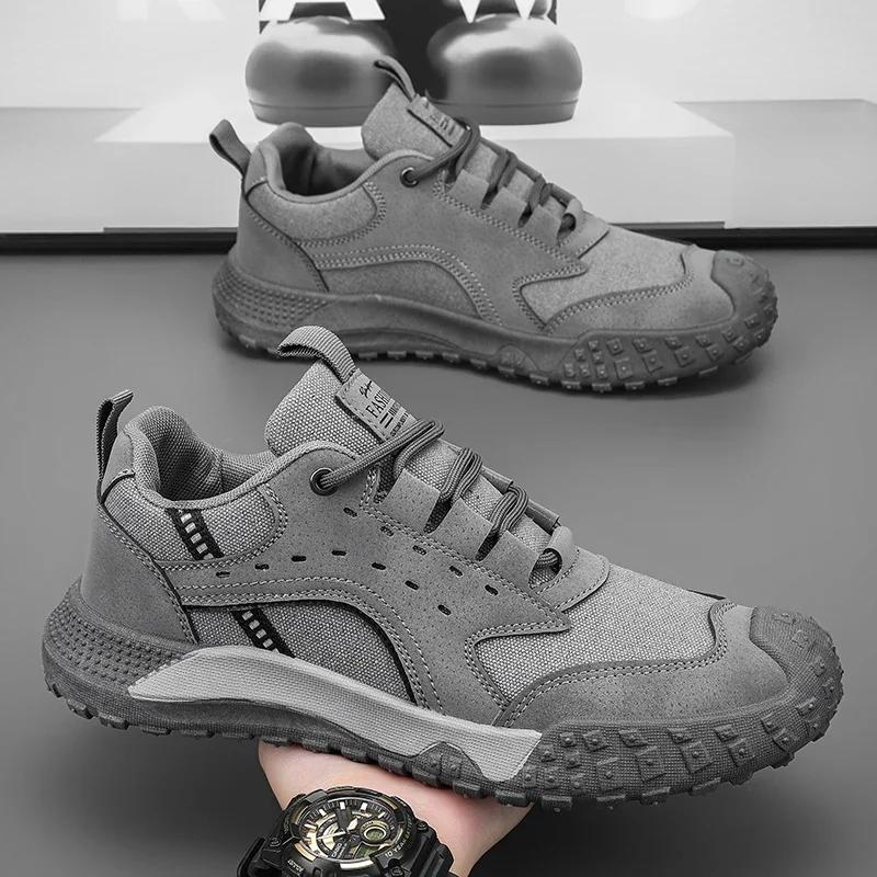 Chaussures de course grises pour hommes, chaussures de Jogging décontractées, en maille respirante,