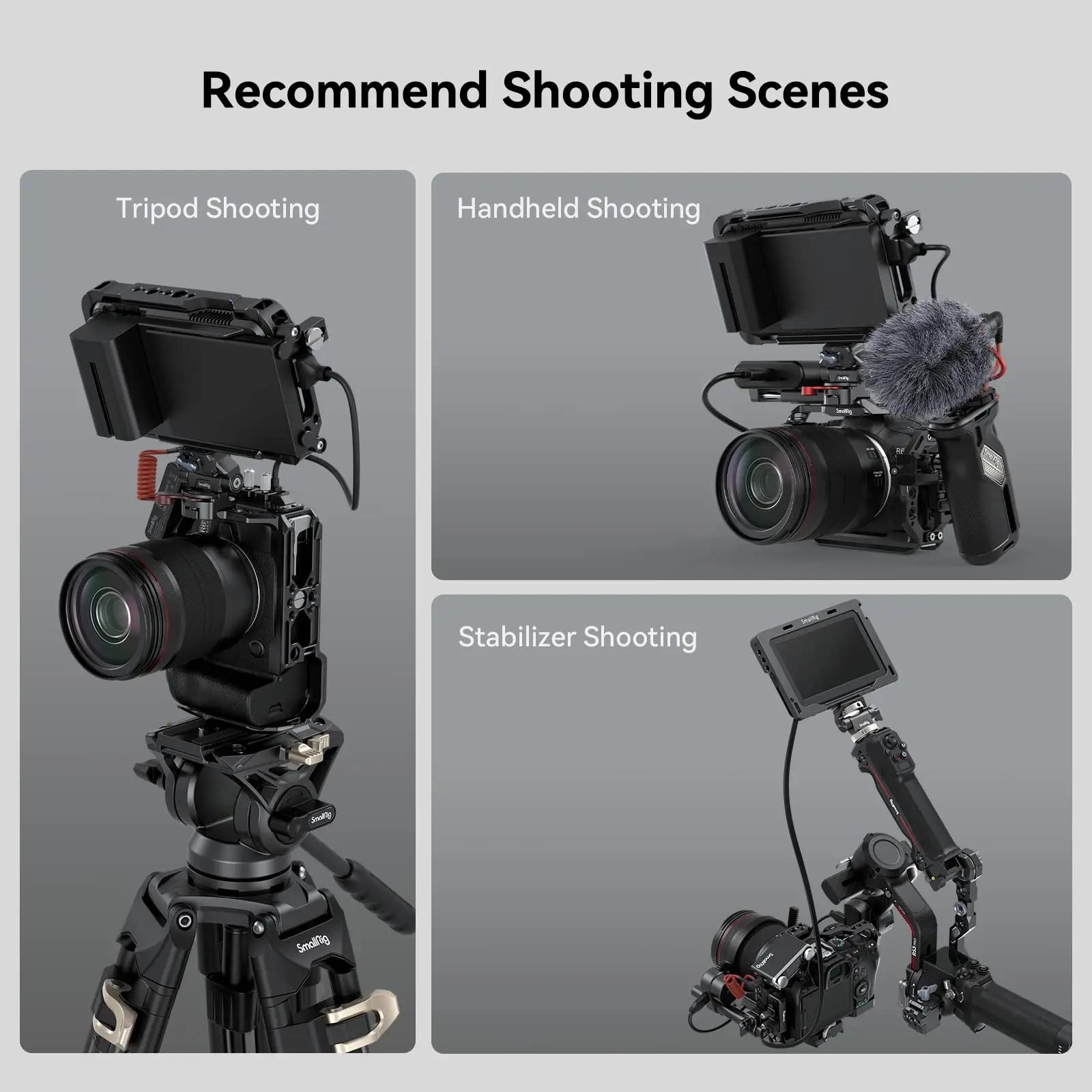 SmallRig – Cage de caméra R6 Mark II, pour Canon EOS R6 Mark II, avec doubles Rails NATO, plaque à d