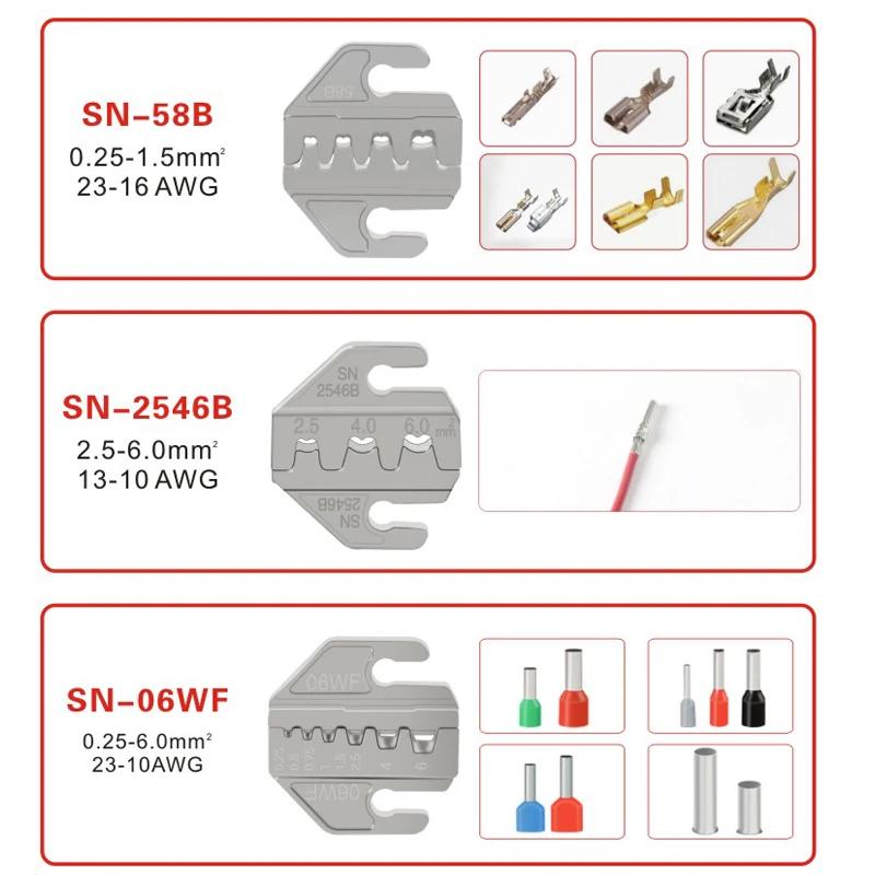 Ensemble d'outils de sertissage, pinces pressées, outils d'électricien, pince de bornes électriques,