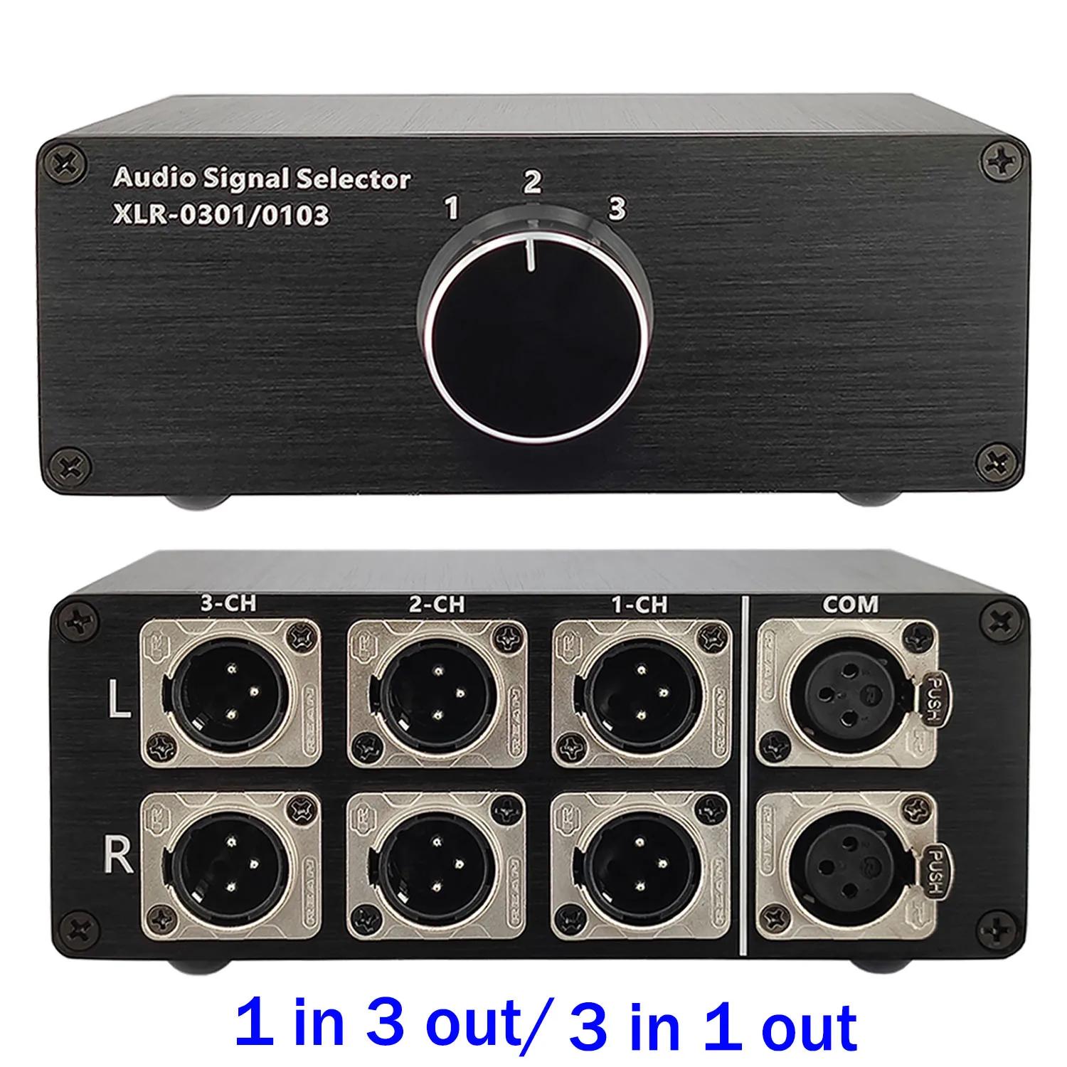 Mathiateur de câble de signal XLR d'entrée audio, commutateur de sélecteur, connecteur de source Sch