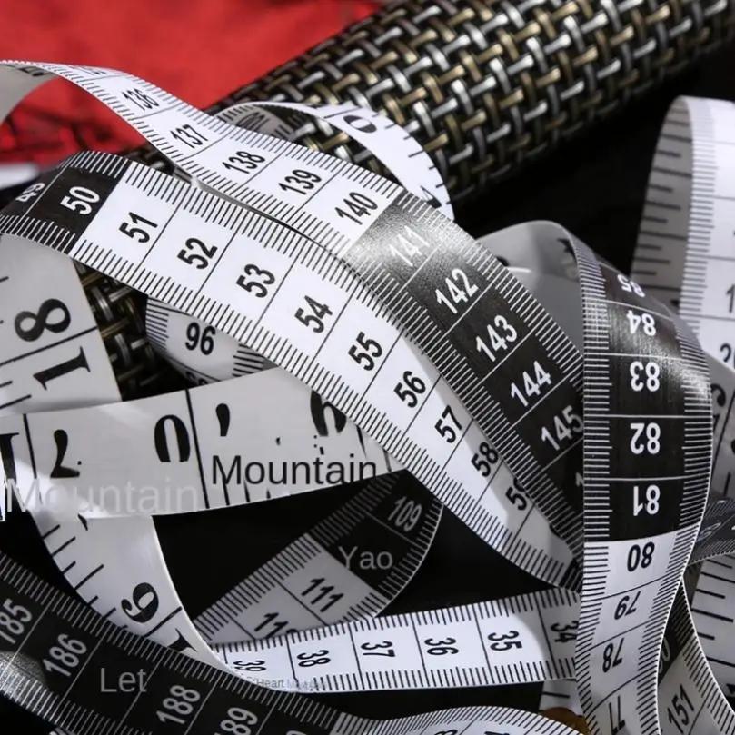 Ruban à mesurer souple de 2m pour vêtements, mesure sur mesure en fibre de verre, règle de matériau,