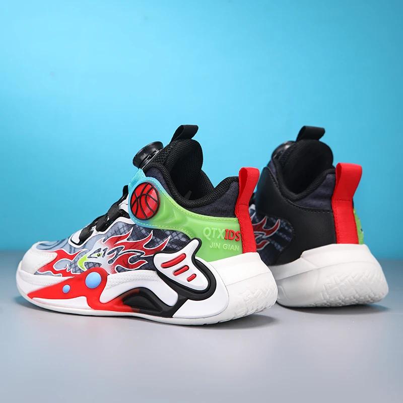 Baskets enfants garçons chaussures basket mode 2025 - Design nouveau maille respirante sport décontracté