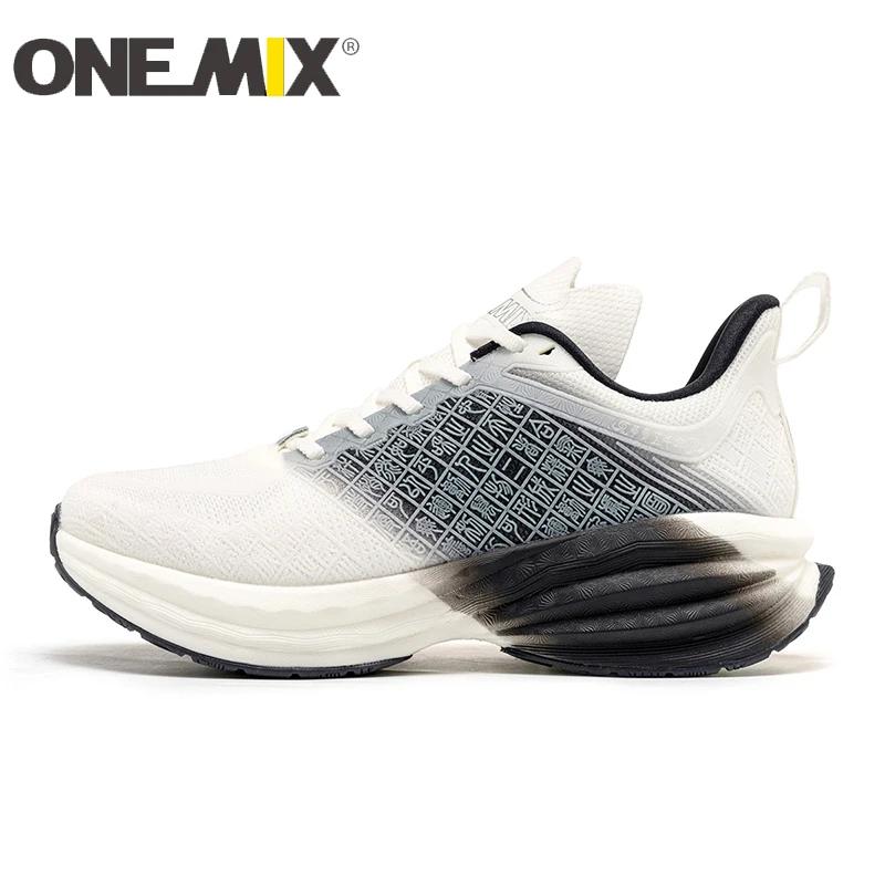 ONEMIX-Chaussures de course respirantes à coussin d'air pour hommes, baskets de marche en plein air,