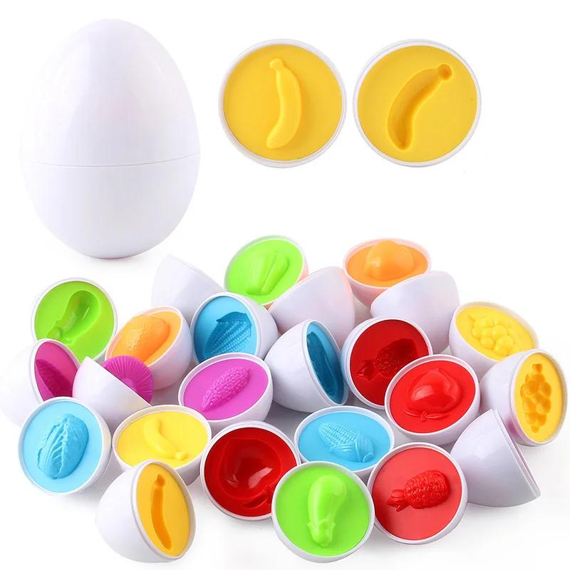 Oeufs vis 3D Puzzle Montessori apprentissage éducation mathématiques jouets enfants forme Match jeu