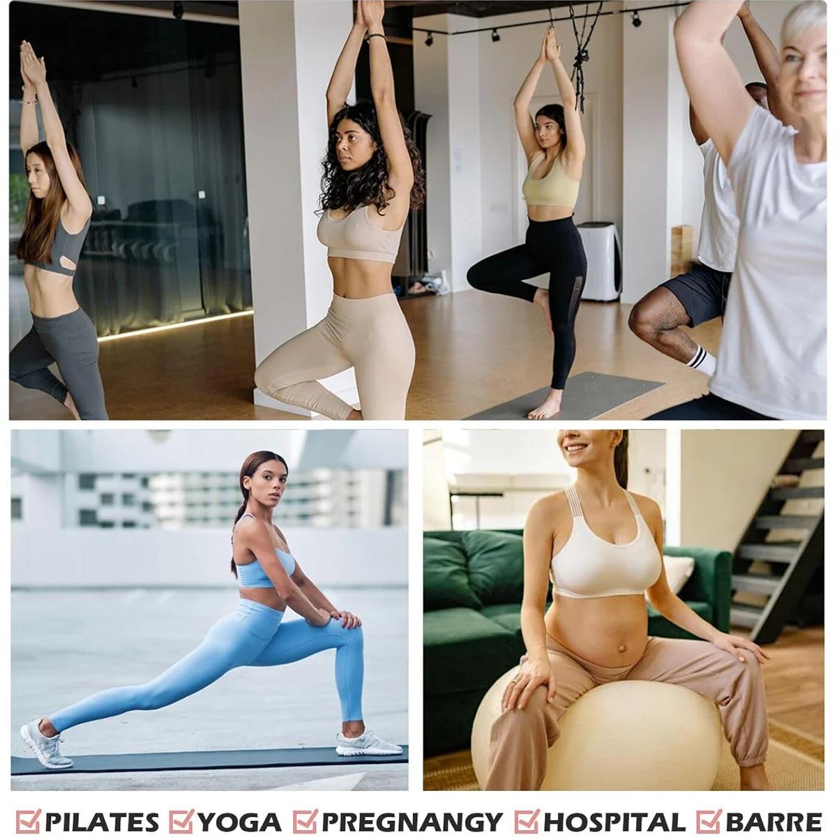 Chaussettes de Yoga Antidérapantes Femme - 3 Paires Confortables pour Pilates et Fitness