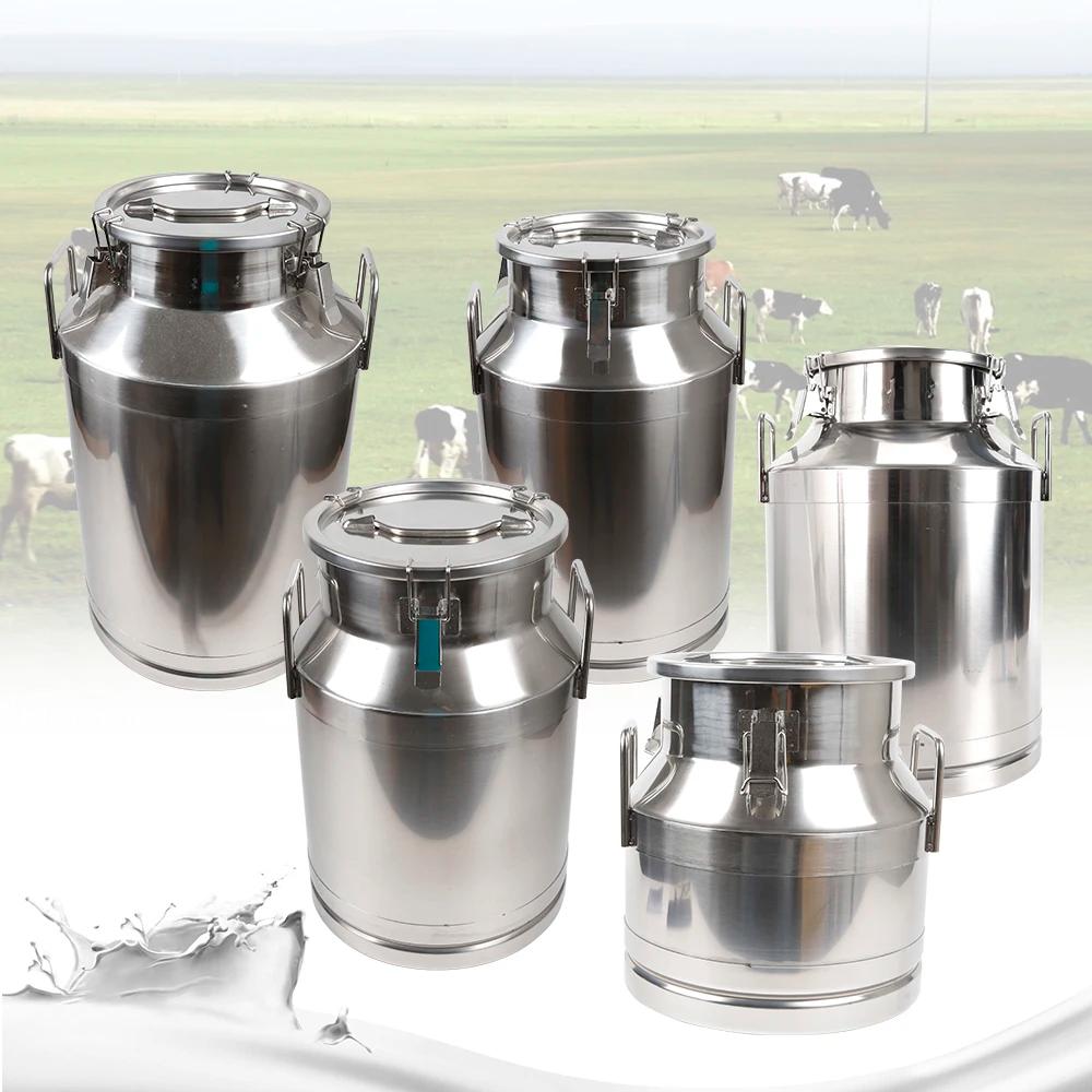 Grande boîte à lait en acier inoxydable avec couvercle scellé, carafe fourre-tout E27, 5.25, 8/10, 6