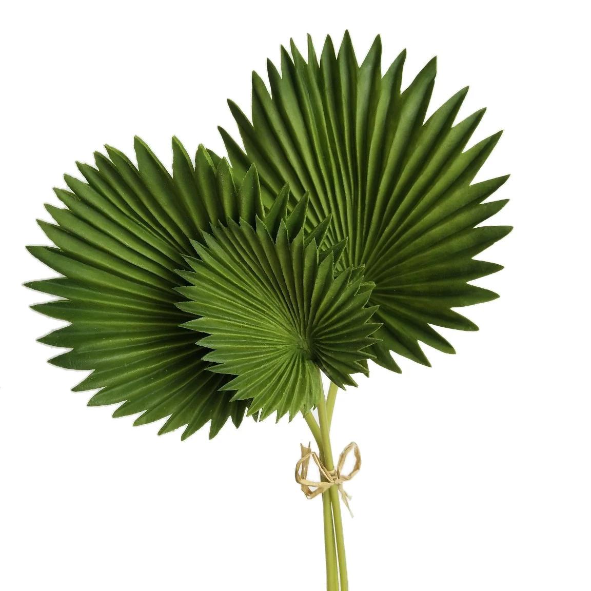 Feuilles de Palmier Artificielles en Plastique Vert, Fausses Plantes, Fleur de Décoration de la Mais