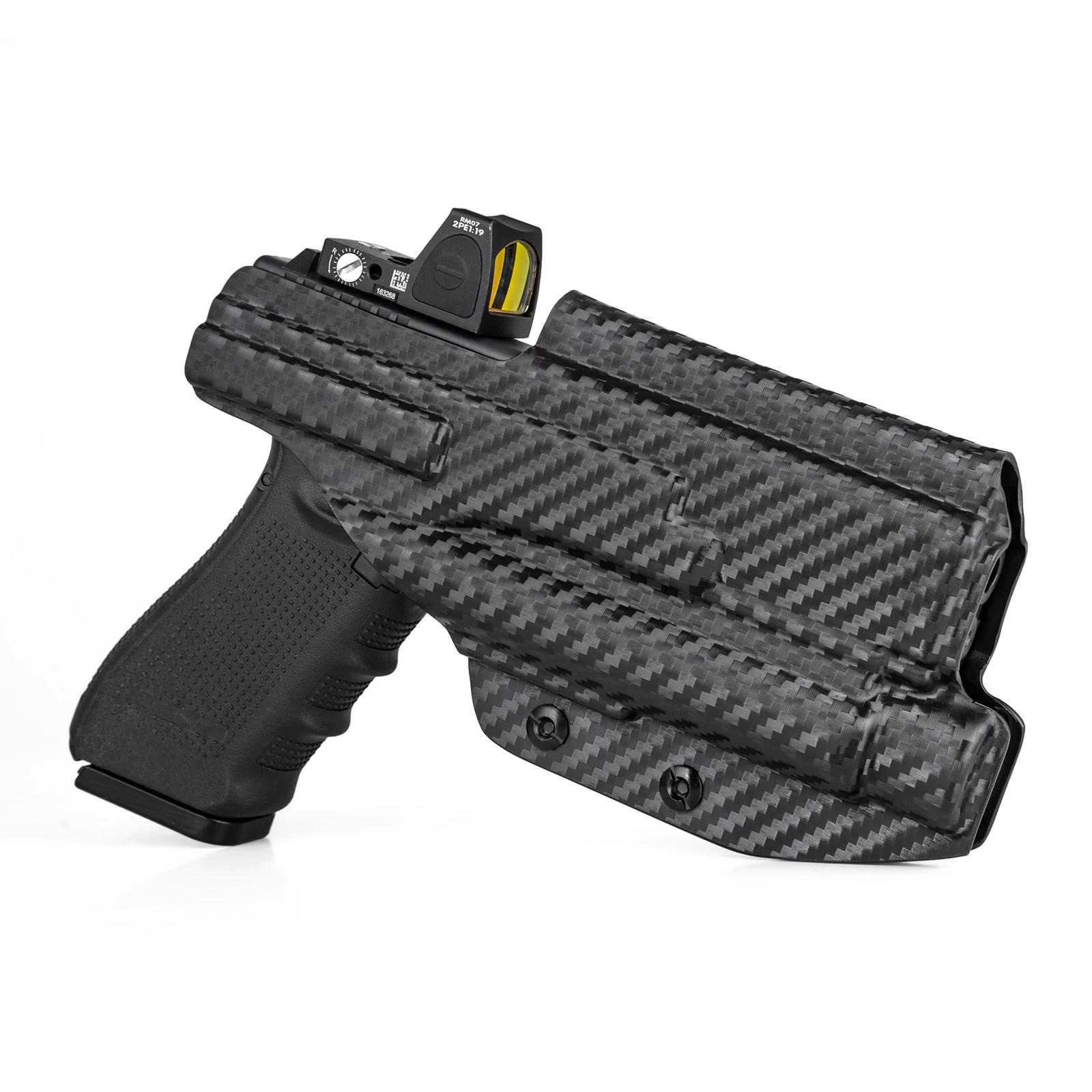SuffB Kydex Holster pour Glock 17 19 19X 22 23 31 32 45 avec PL-2 Olight/PL-Pro/PL-3R PL-3/3S Valkyr