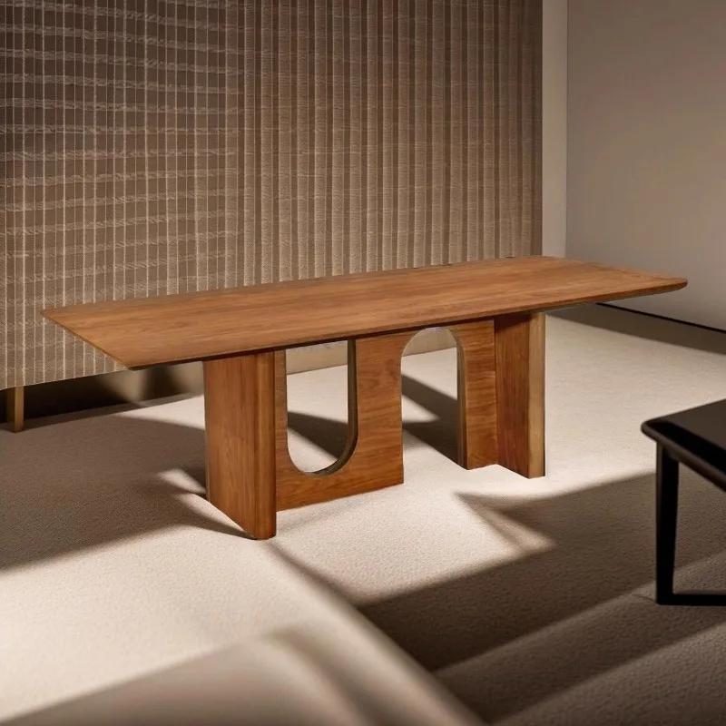 Table à manger rectangulaire pour salon, Design De luxe moderne, Table à manger Mobile nordique, meu