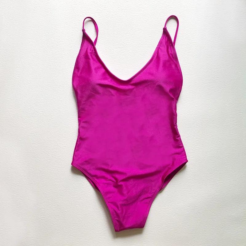 Sexy rembourré solide maillot de bain femmes une pièce maillot de bain 2025 nouveaux Bikinis maillot