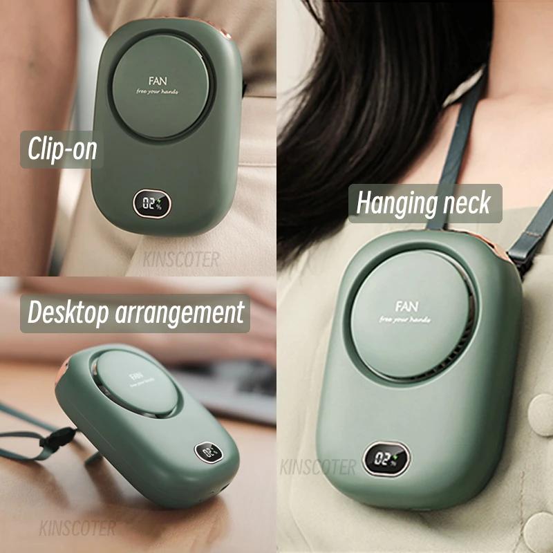 Ventilateur de cou portable Mini ventilateur de taille sans lame USB rechargeable Ventilateur de ref