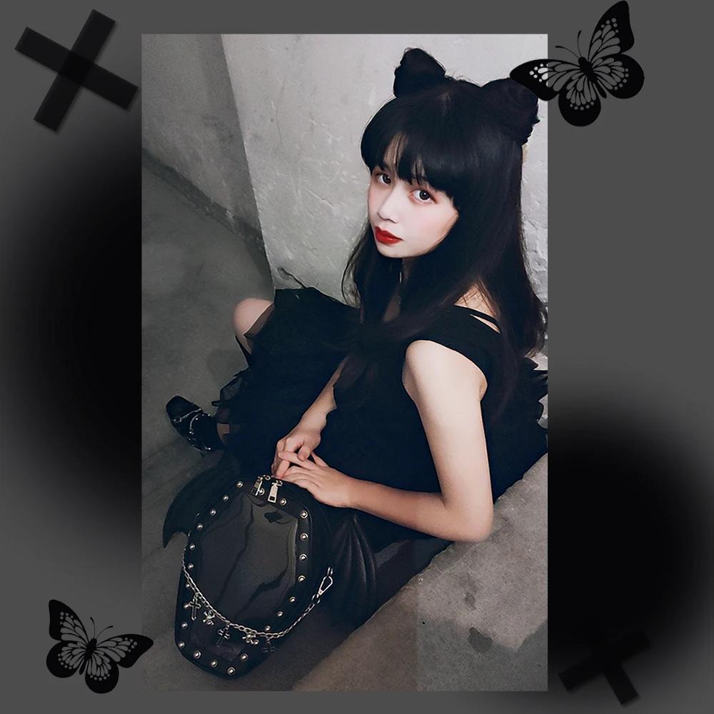 Ailes de chauve-souris Ita sac à dos émail broche affichage sac à bandoulière Goth broche collecteur