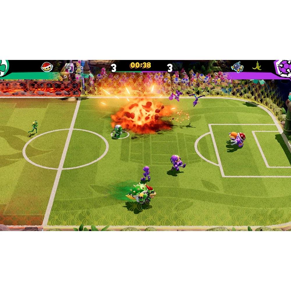 Mario Strikers Battle League Nintendo Switch, offres de jeux, carte de jeu fongique officielle pour
