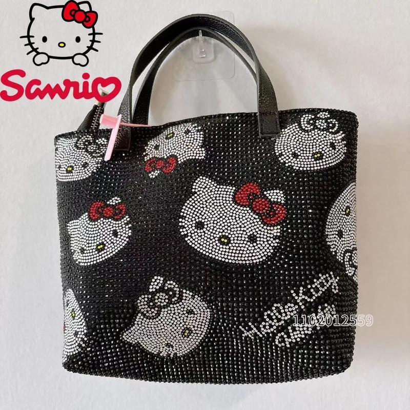 Hello Kitty nouveau diamant femmes sac à main marque de luxe mode femmes sac à bandoulière dessin an