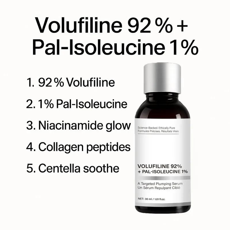 3Pcs Volufiline 92% + Pal-Lsoleucine 1% Niaciamide Essence pour le visage, soin hydratant, éclaircis
